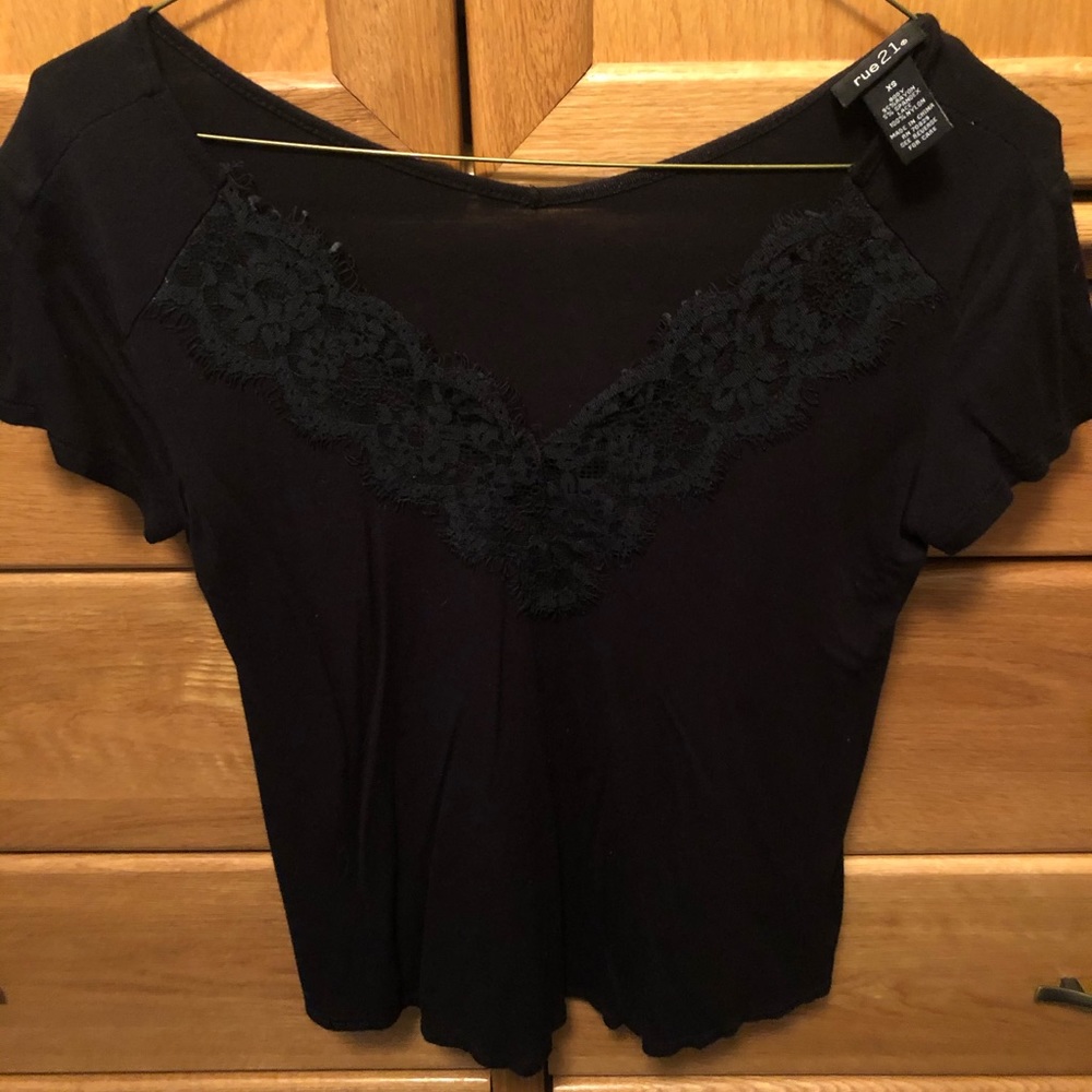 Black lace top